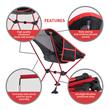Echosmile Red Collapsible Chair