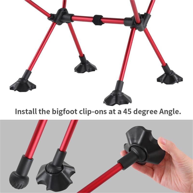 Echosmile Red Collapsible Chair