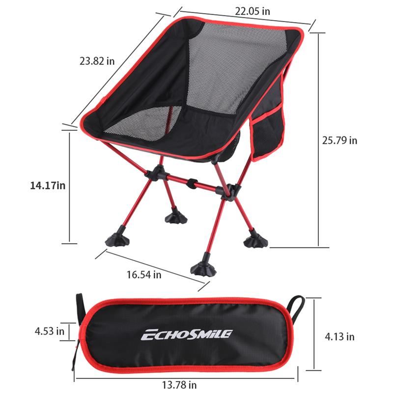 Echosmile Red Collapsible Chair