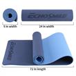 Echosmile 0.24 Inch Blue Yoga Mat