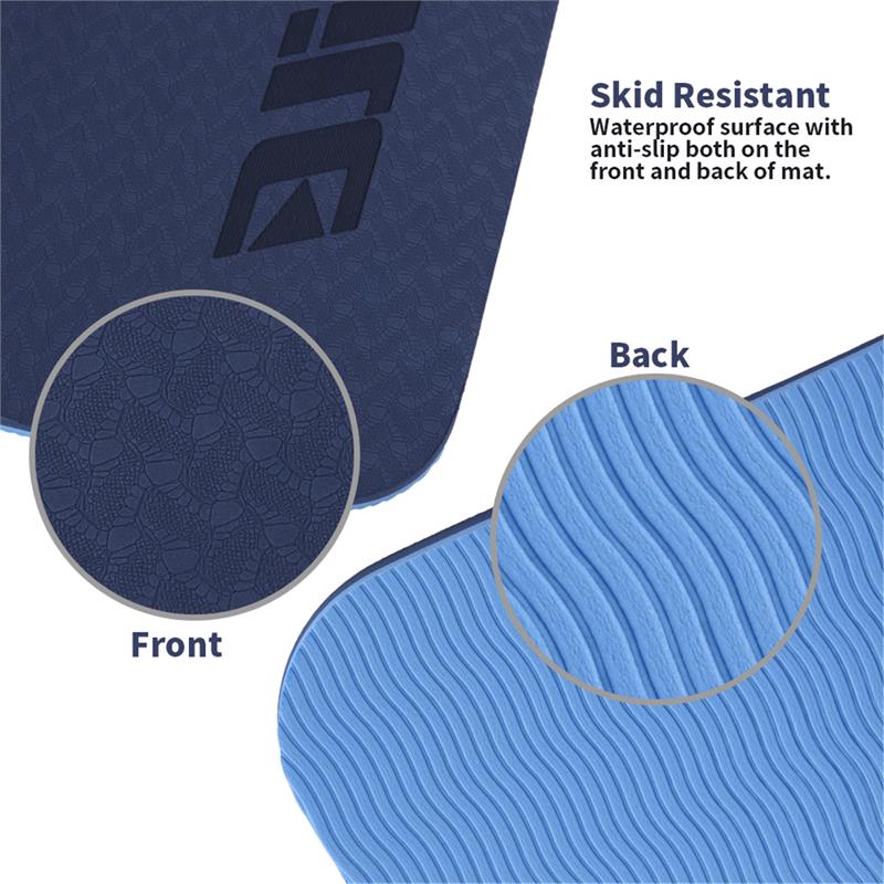 Echosmile 0.24 Inch Blue Yoga Mat