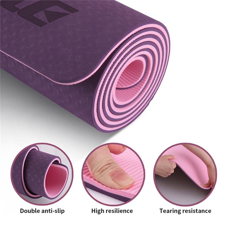 Echosmile 0.31 Inch Purple Yoga Mat