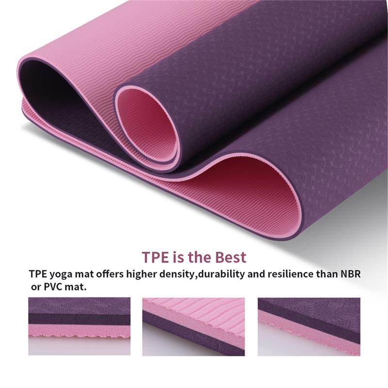 Echosmile 0.31 Inch Purple Yoga Mat