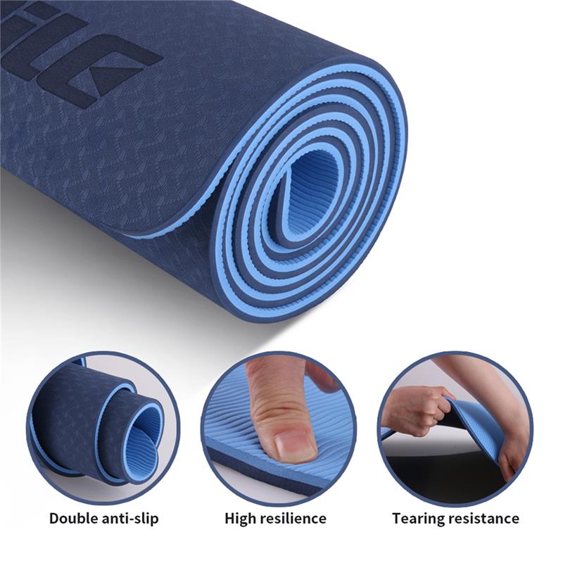Echosmile 0.31 Inch Blue Yoga Mat