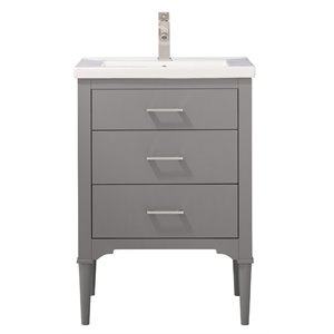 Design Element Group Mason 24&quot Single Sink Vanity in Gray