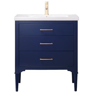 Design Element Group Mason 30&quot Single Sink Vanity in Blue