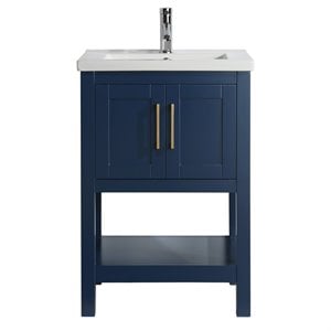 Design Element Group Alissa 24&quot Single Sink Vanity in Blue