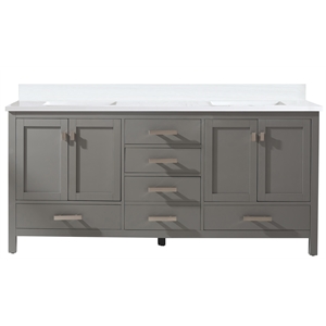Design Element Group 72&quot Double Vanity in Gray