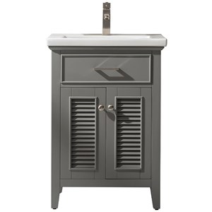 Design Element Cameron 24&quot Single Sink Vanity In Gray