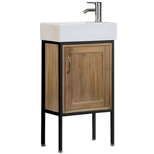 Design Element Bristol 18.5&quot Single Sink Vanity in Walnut