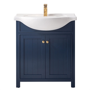 Design Element Marian 30&quot Single Sink Vanity In Blue