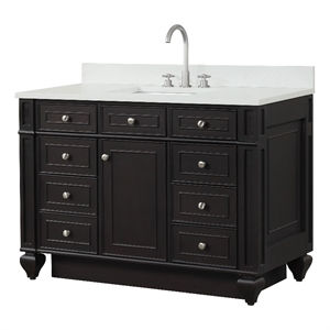 Design Element Winston 48&quot Solid Birch Hardwood Single Vanity in Espresso