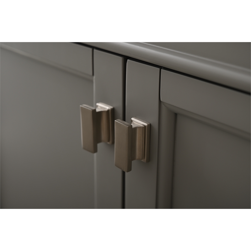 Milano 30 in. W x 22 in. D x 34 in. H Bath Vanity in Gray with White Quartz Top