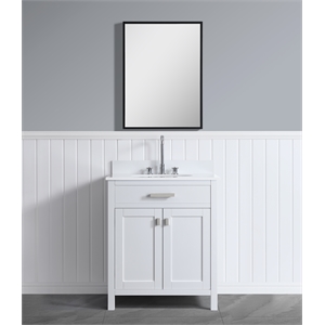 Design Element London 29.5&quot Bath Vanity Cabinet Only in White