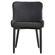 Creative Images International Tufted Side Dining Chair in Dark Gray (Set of 2)