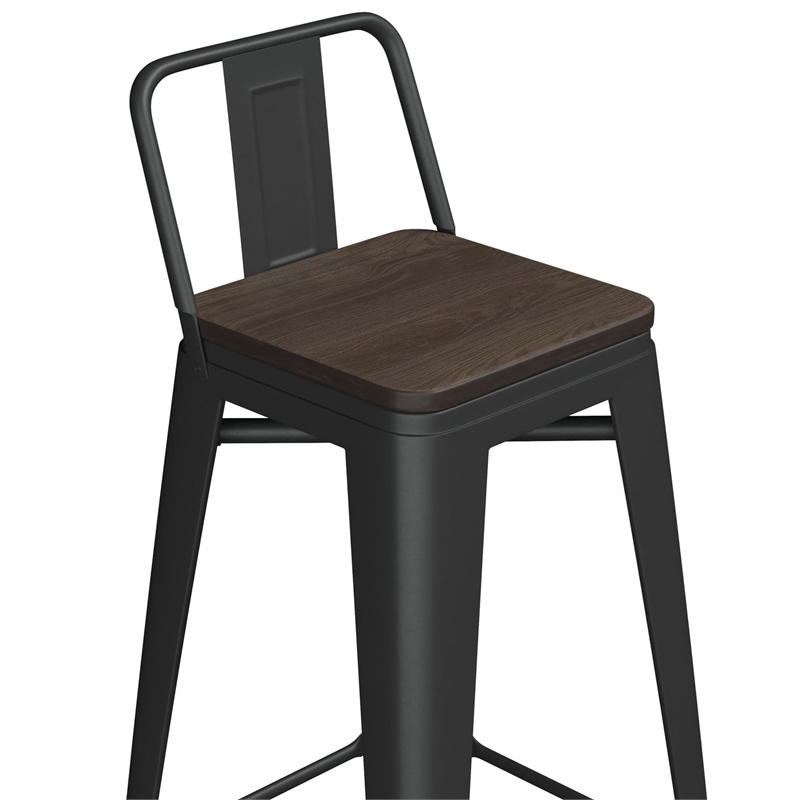 Creative Images International Metal Barstool in Gunmetal Gray (Set of 4)