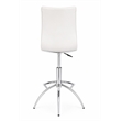 Faux Leather Height Adjustable Swivel Barstools in White (Set of 2)