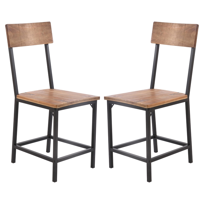 Creative Images International Wood Dining Chair in Natural (Set of 2)