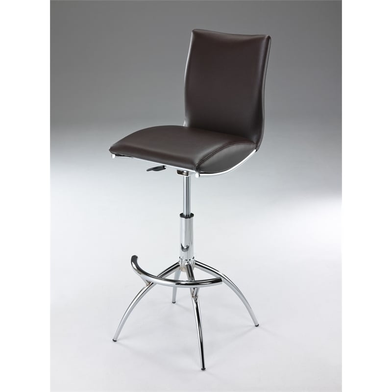 Creative Images International Adjustable Bar Stool in Black (Set of 2)