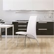 Creative Images International Faux Leather Dining Chair in White (Set of 2)