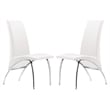 Creative Images International Faux Leather Dining Chair in White (Set of 2)