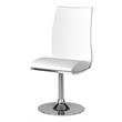 Creative Images International Swivel Chair with Chrome Base in White (Set of 2)