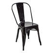 Black Metal Chair with Arm (Set of 4)