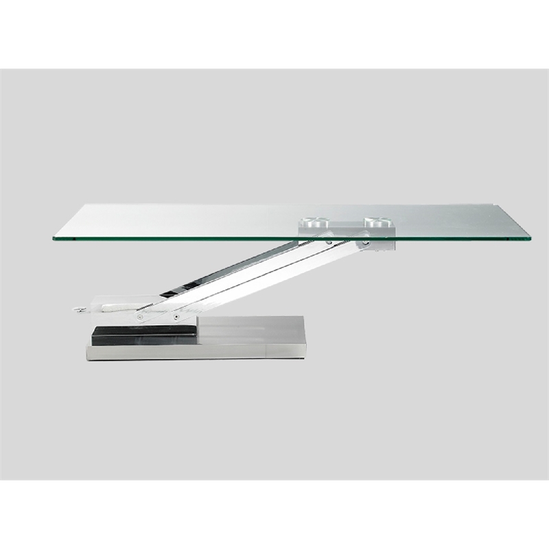 Dining Table with Clear Glass top and chrome base