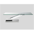 Dining Table with Clear Glass top and chrome base