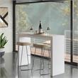 Wood MDF Lacquered Bar Table in White (60