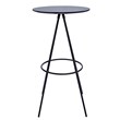 Modern Black MDF wood top Bar Table with Metal Table Legs