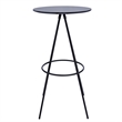 Modern Black MDF Wood top Bar Table with Metal Table Legs