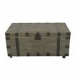 Trunk Coffee Table with Reclaimed Wood and Black Metal in Natural