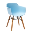 Midcentury Blue Plastic Kids Side Chair (Set of 4)