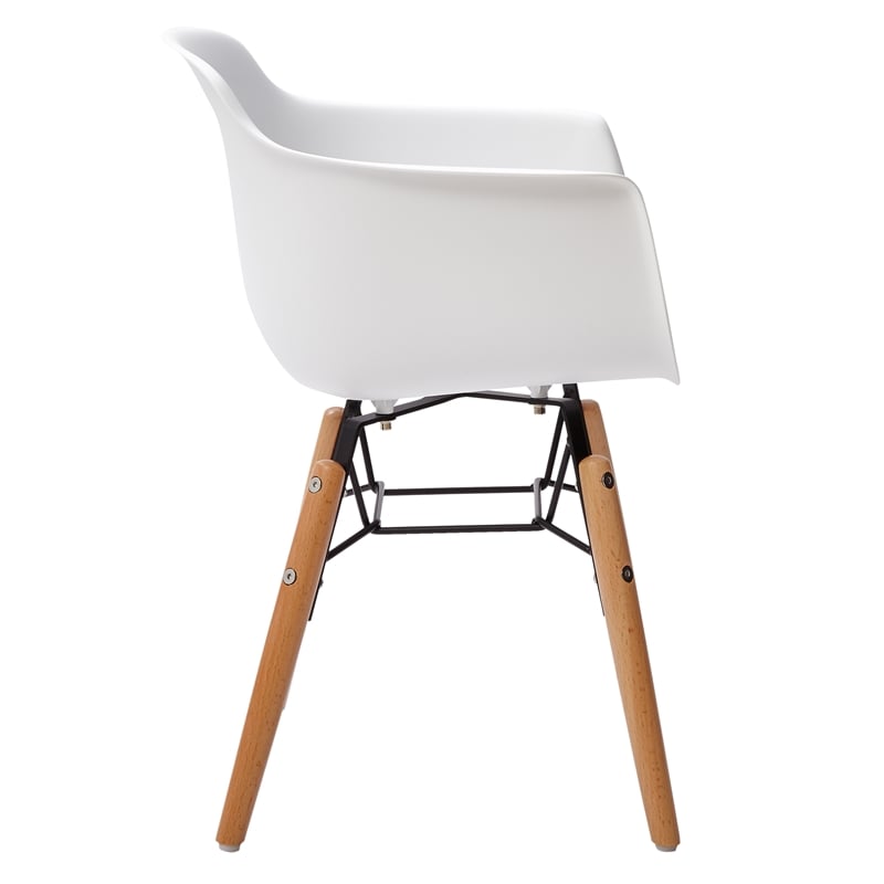 Midcentury White Plastic Kids Side Chair (Set of 4)