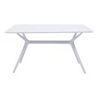 Midcentury White Plastic Side Table