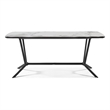 Dining Table with ceramic top black metal base
