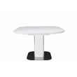 White MDF Wood with 5mm Glass Dining Table