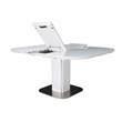 White MDF Wood with 5mm Glass Dining Table