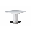White MDF Wood with 5mm Glass Dining Table