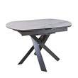 Functional ceramic top Dining Table with Gray Metal Legs
