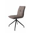 Dining Chair with fabric Seat in Dark Brown (Set of 2)