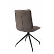 Dining Chair with fabric Seat in Dark Brown (Set of 2)