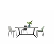 Dining Chair with Green Plastic Seat and Powdered Coated Legs (Set of 4)