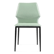 Dining Chair with Green Plastic Seat and Powdered Coated Legs (Set of 4)