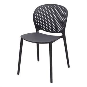Midcentury Plastic Side Chair in Gray (Set of 4)