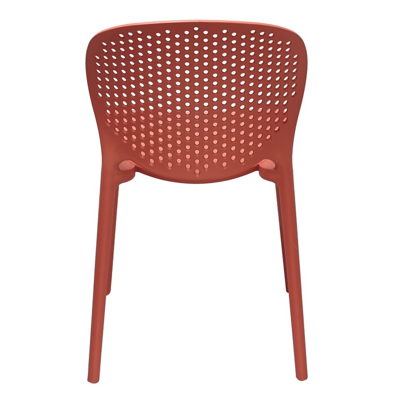Midcentury Plastic Side Chair in Orange (Set of 4)