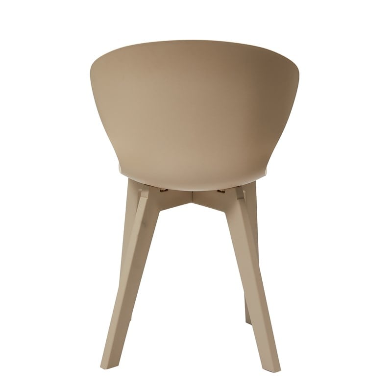Midcentury Plastic Side Chair in Beige (Set of 4)