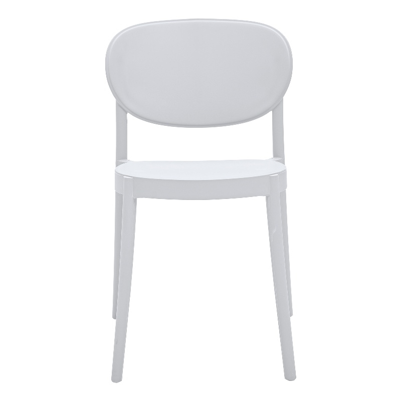 Midcentury Plastic Side Chair White Set of 4