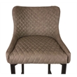 Contemporary Upholstered Bar Stool with Gray Polyurethane Tufted Seat Set of 2